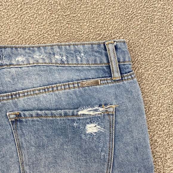 KanCan Cutoff Jean Short Women's Size 9/28 Mid Rise Button Fly Cotton Denim Blue - Picture 5 of 10